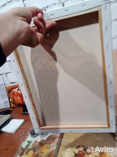 Картина с колосками маслом на холсте 40 на 30