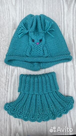 Детская шапка Гномик, Совёнок, манишка 48-52