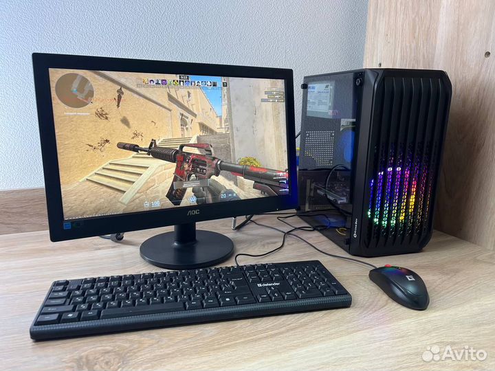 Игровой бюджетный компьютер с RX550 4гб