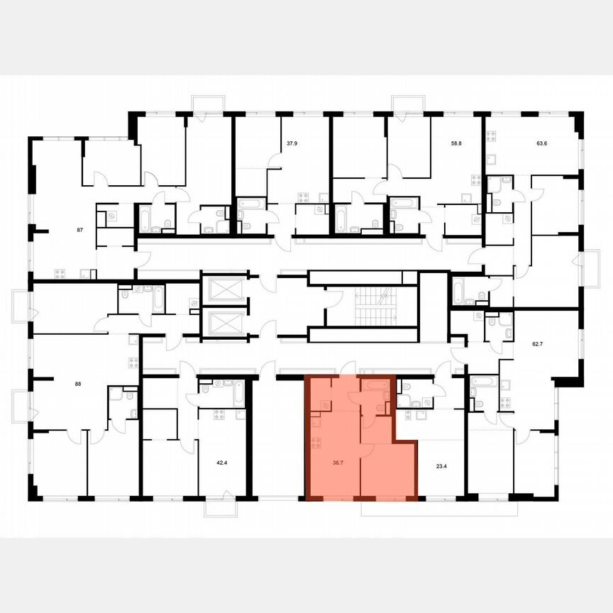 1-к. квартира, 36,7 м², 2/16 эт.
