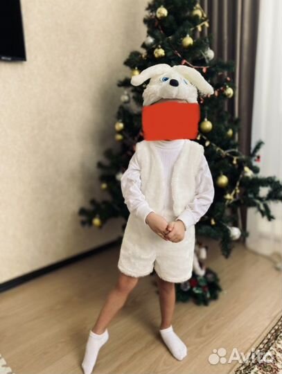 Новогодний карнавальный костюм зайчик аренда