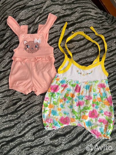Летняя Одежда для девочки, пакетом р.68 3-6 мес
