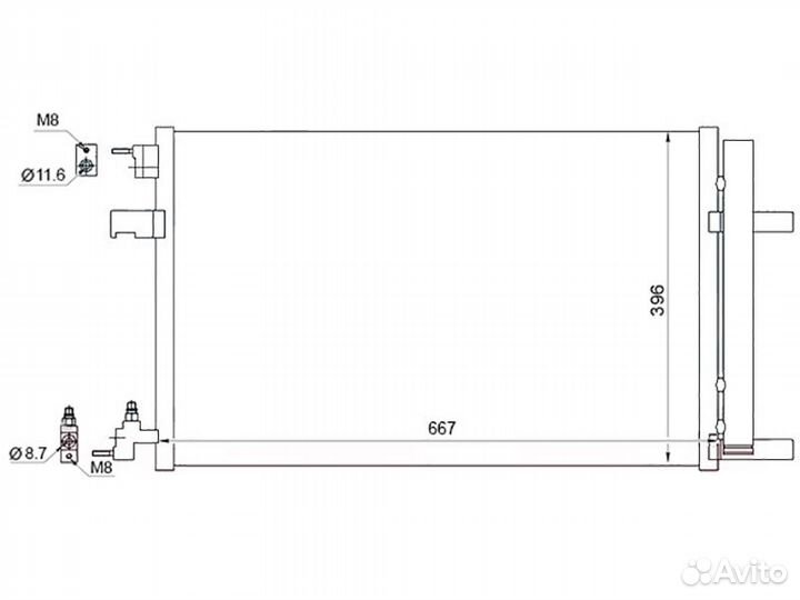 Радиатор chevrolet Cruze, opel Astra (2009) кондиц