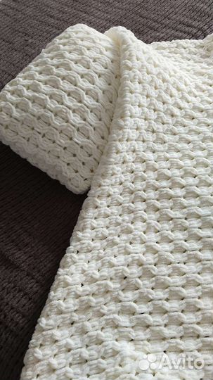 Плед и подушка новые ручной работы