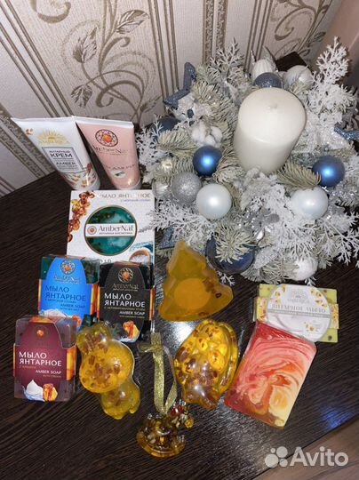 Янтарное мыло, крем для рук