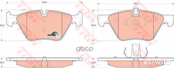 Колодки тормозные дисковые передн BMW: 3 05, 3