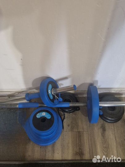 Штанга с блинами 2 гантели сборные бу