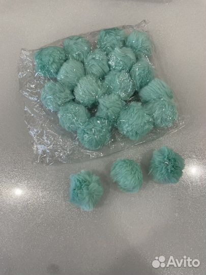 Помпоны для рукоделия меховые