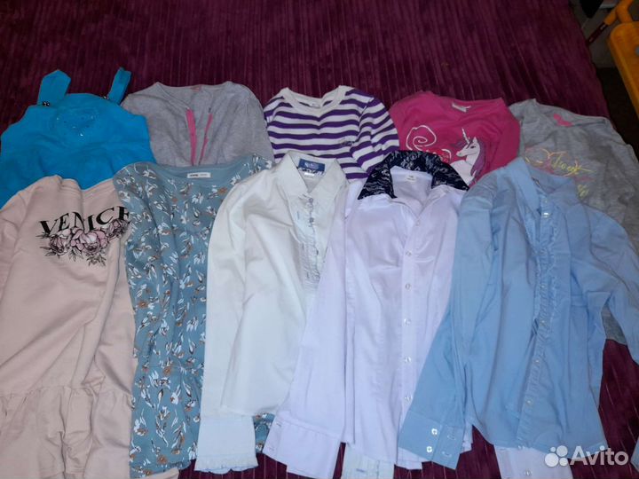 Вещи на девочку пакетом 128-140