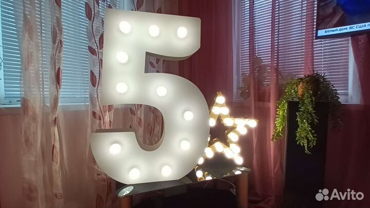 Цифры с лампочками