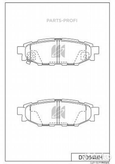 Kashiyama D7064MH D7064M колодки дисковые з.\ Subaru Legacy 2.0i/Outback 2.5i 03