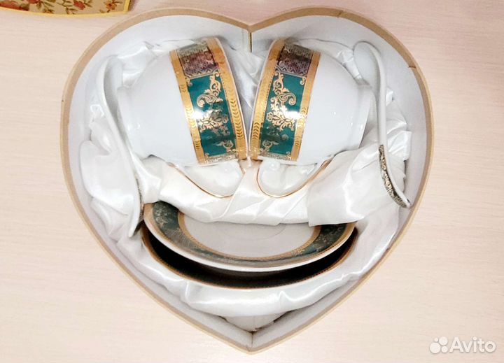 Чайный подарочный фарфоровый набор