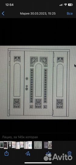 Дверь входная металлическая с зеркалом