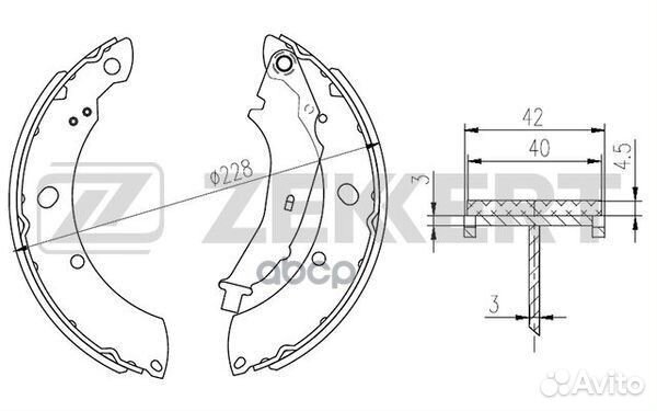Колодки торм. бараб. задн. VW Polo V 10- Skoda