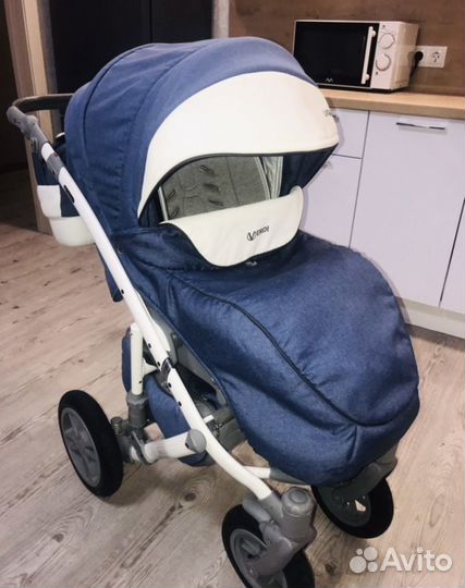 Коляска 3 в 1 verdi vango jeans как новая