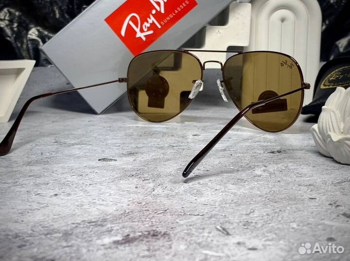 Очки Ray Ban Aviator коричневые