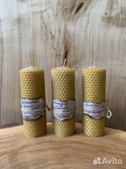 Свечи из медовой вощины с травами