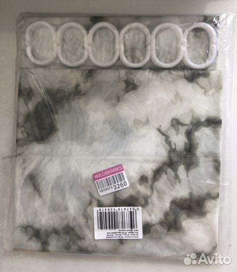 Штора для ванной новая