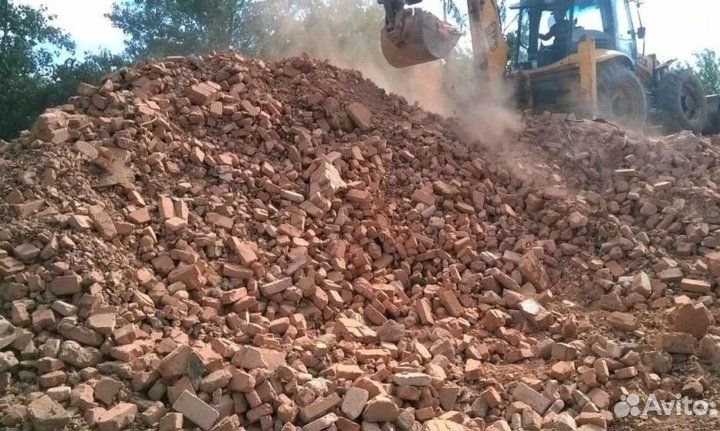 Демонтаж здании, кирпичный бой, вторичный щебень