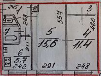 2-к. квартира, 43 м², 1/3 эт.