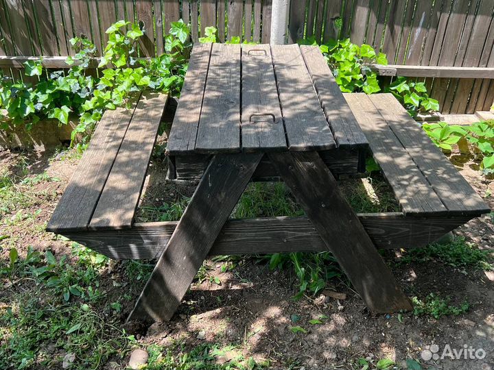 Песочница с крышкой деревянная