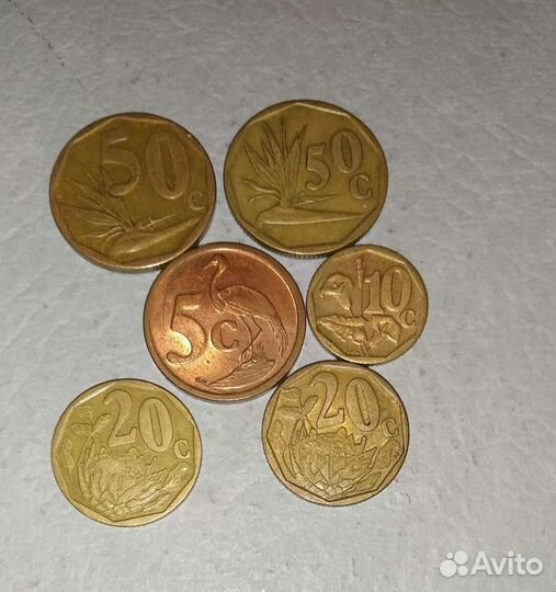 Монеты юар (центы)