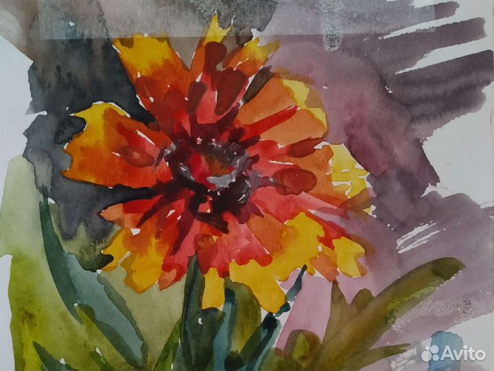 Этюд акварелью