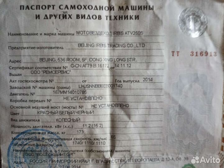 Атv 250
