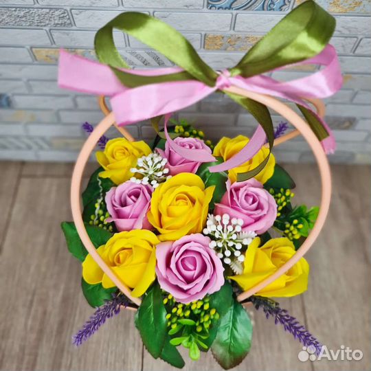 Букеты из 9 мыльных роз