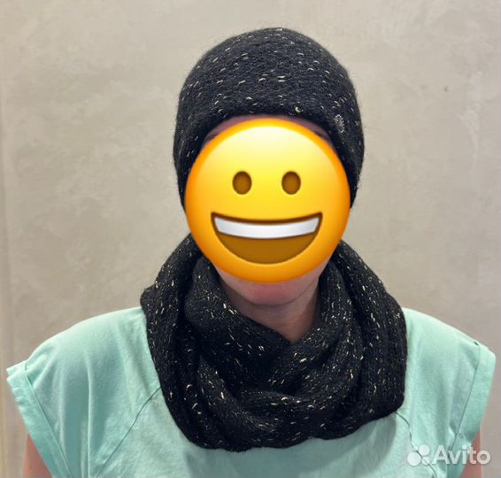 Вязаный комплект снуд и шапка