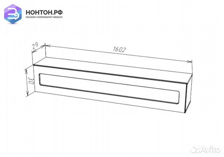Шкаф навесной Point тип-51 серый графит