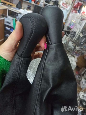 Ручка кпп с чехлом кожзам кожа