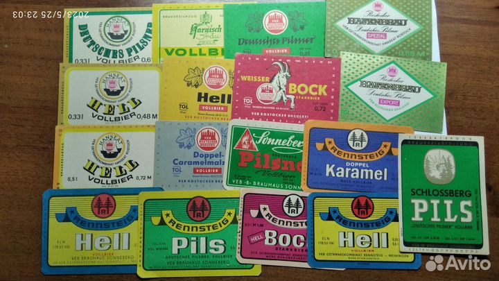 Старые пивные этикетки Германии