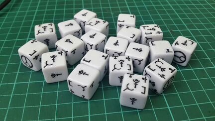 Кубик d6 гравированный