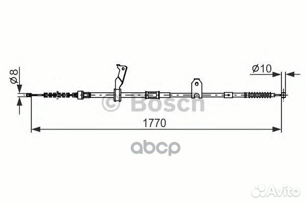1 987 482 300 трос ручникаL1770/1473,d8/10 л