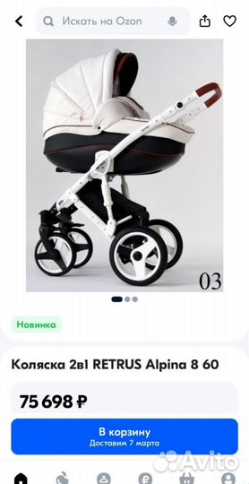 Коляска Retrus Alpina Eco 3в1