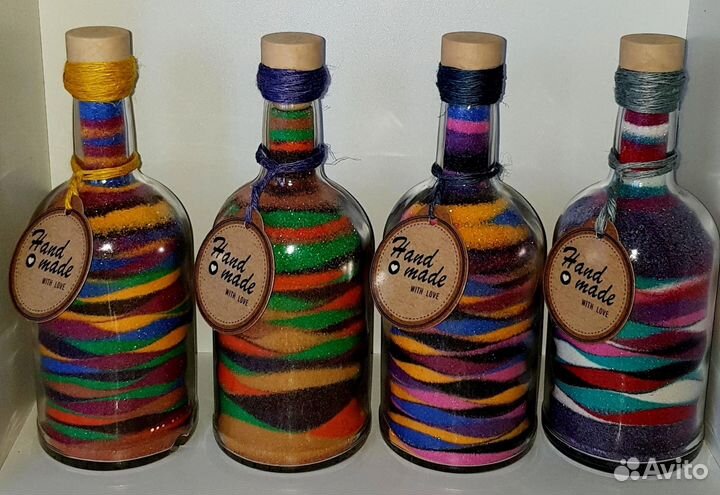 Бутылки насыпушки для декора