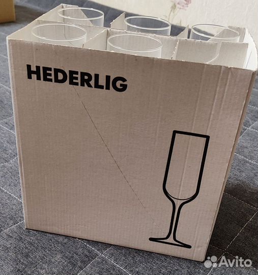 Бокалы для шампанского ikea/Икея Hederlig новые