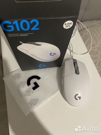 Мышка logitech g102 белая
