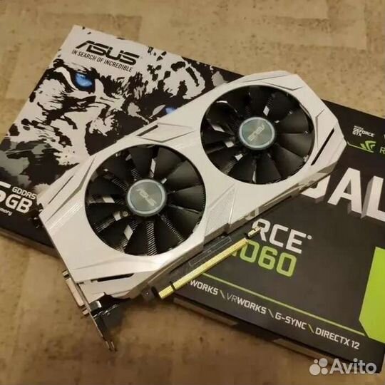 Видеокарта gtx 1060 6gb asus gual