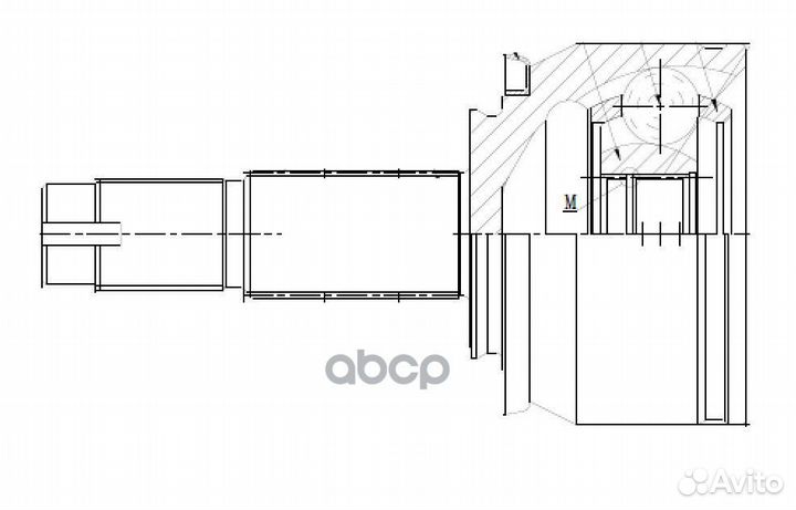 ШРУС Opel Mokka 12-; Chevrolet Tracker 13- 1.8i