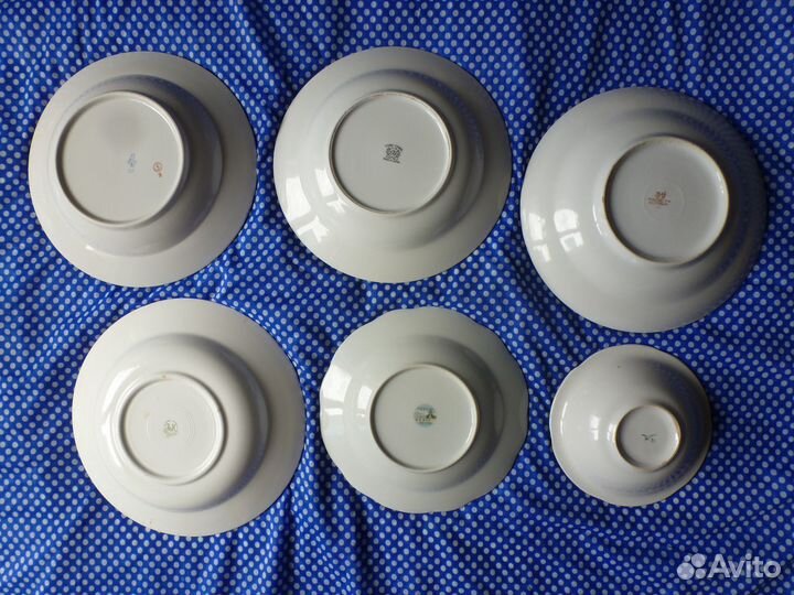 Подборка глубоких винтажных тарелок времен СССР