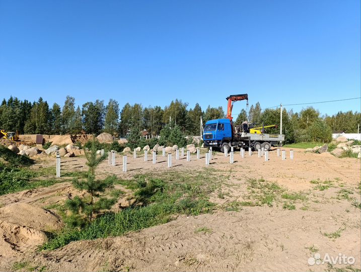 Сваи жб / Фундамент на забивных сваях