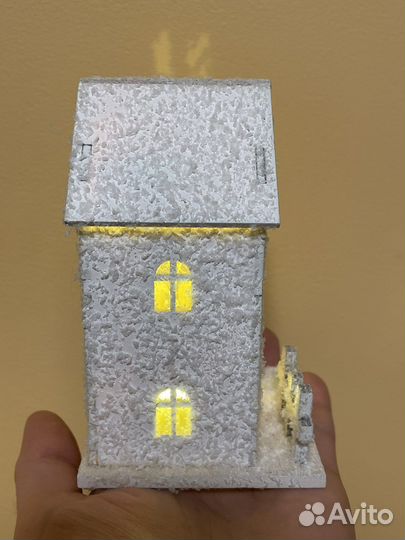 Домик ночник интерьерный белый