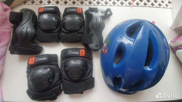Защита и шлем для мальчика 6-10 лет