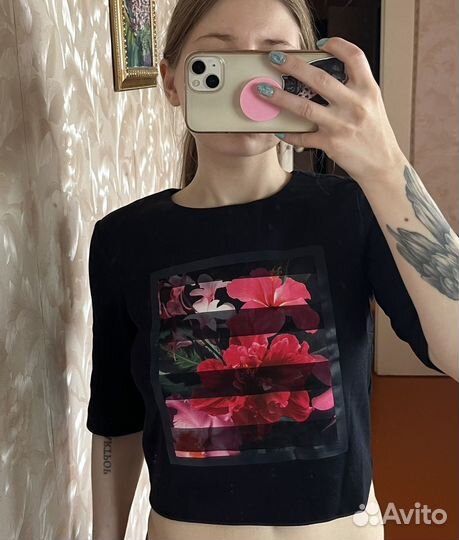 Укороченная кофточка с рукавом 3/4, XS