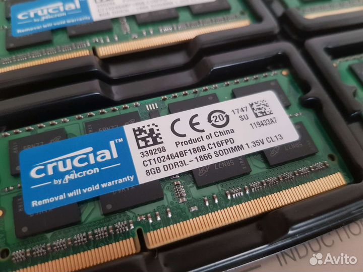 Crucial 2*8Гб Ddr3L 14900S 1.35V iMac