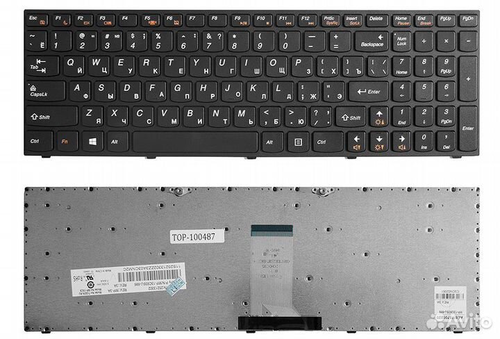 Клавиатура Lenovo B5400 M5400 с черной рамкой