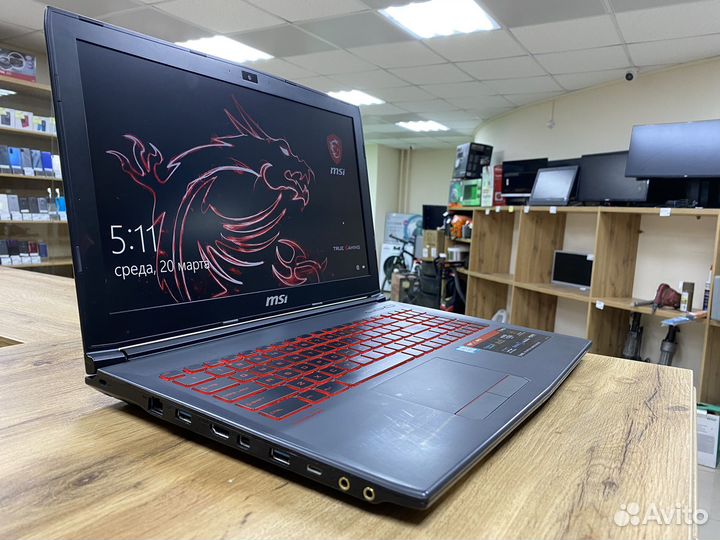 Игровой ноутбук i5 8300H/8gb/GTX1050Ti