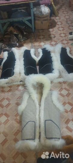 Тулупы Жилетки безрукавки овчина натульраный